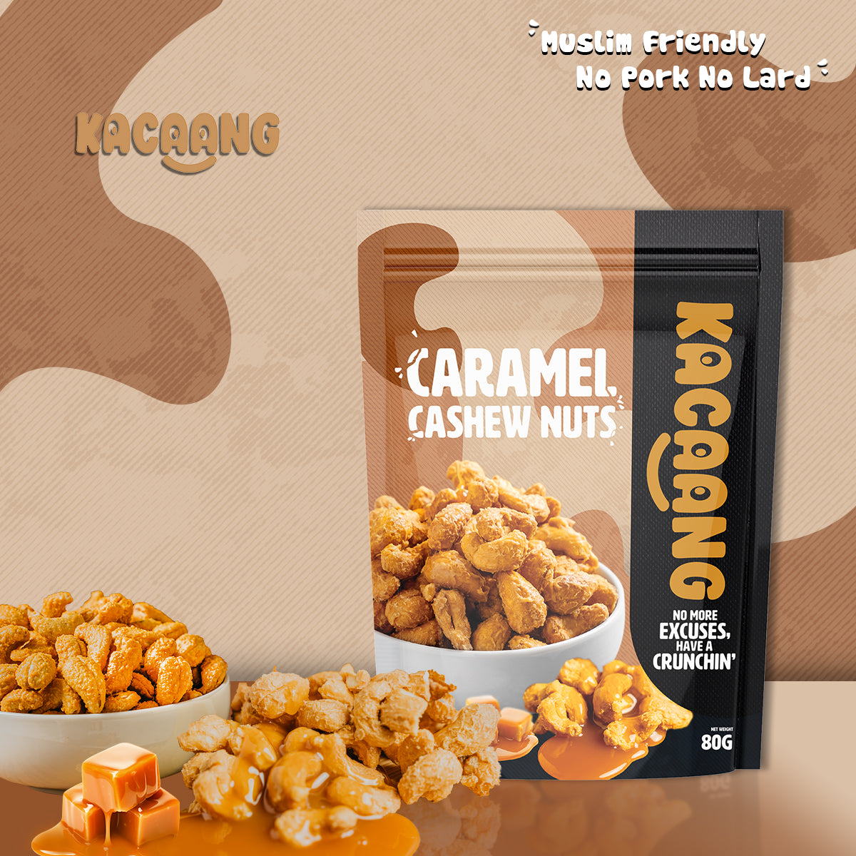 Caramel Cashew Nuts (80G)