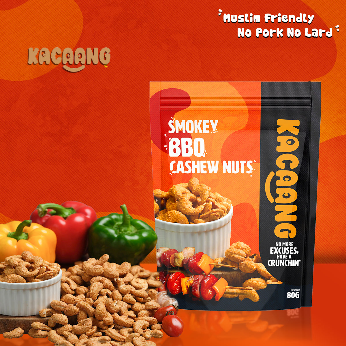 Smokey BBQ Cashew Nuts (80G)