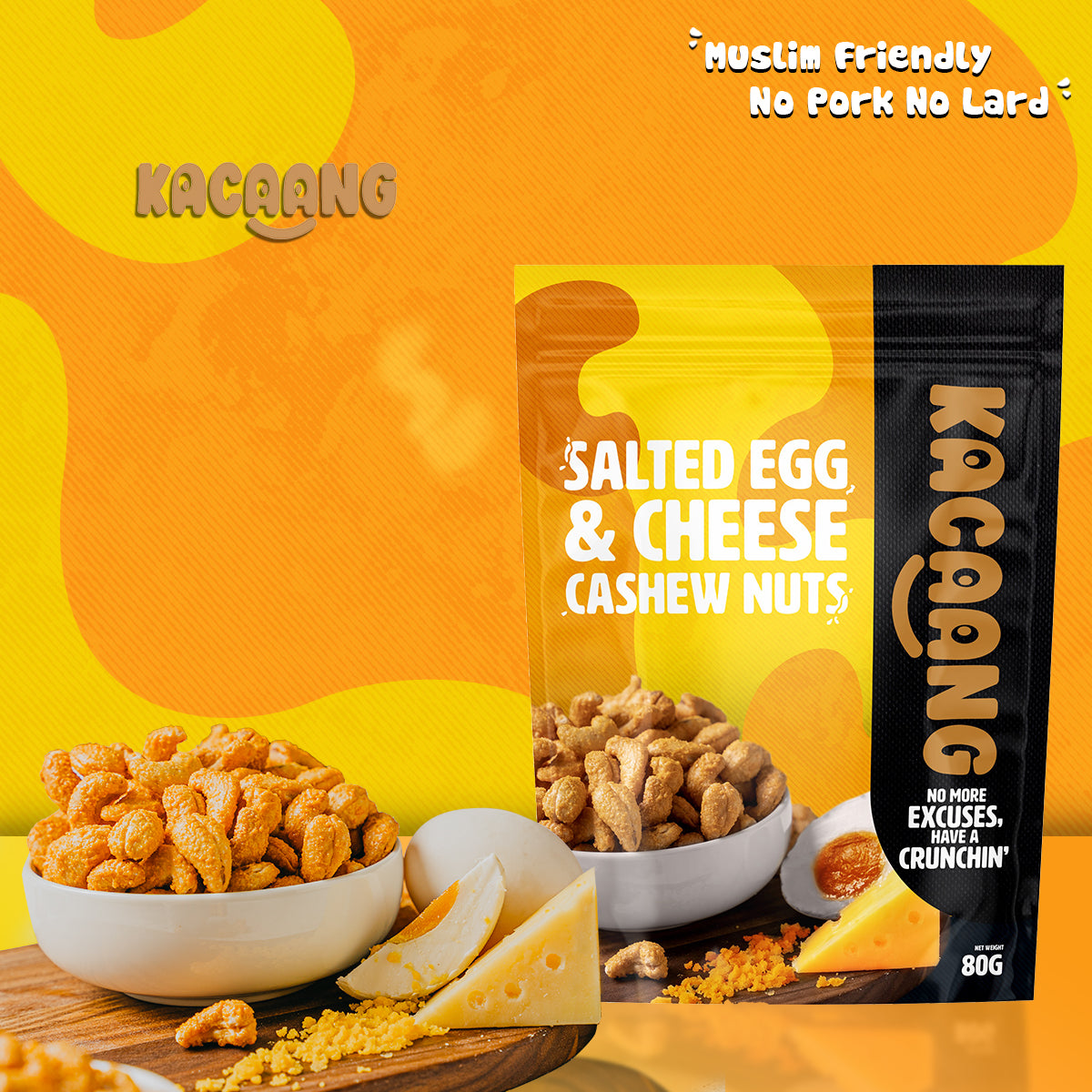 Salted Egg & Cheese Cashew nuts (80g)